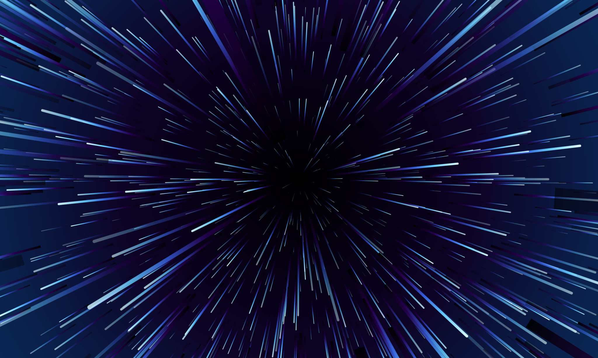 Image illustrating stars warping as you travel fast through space